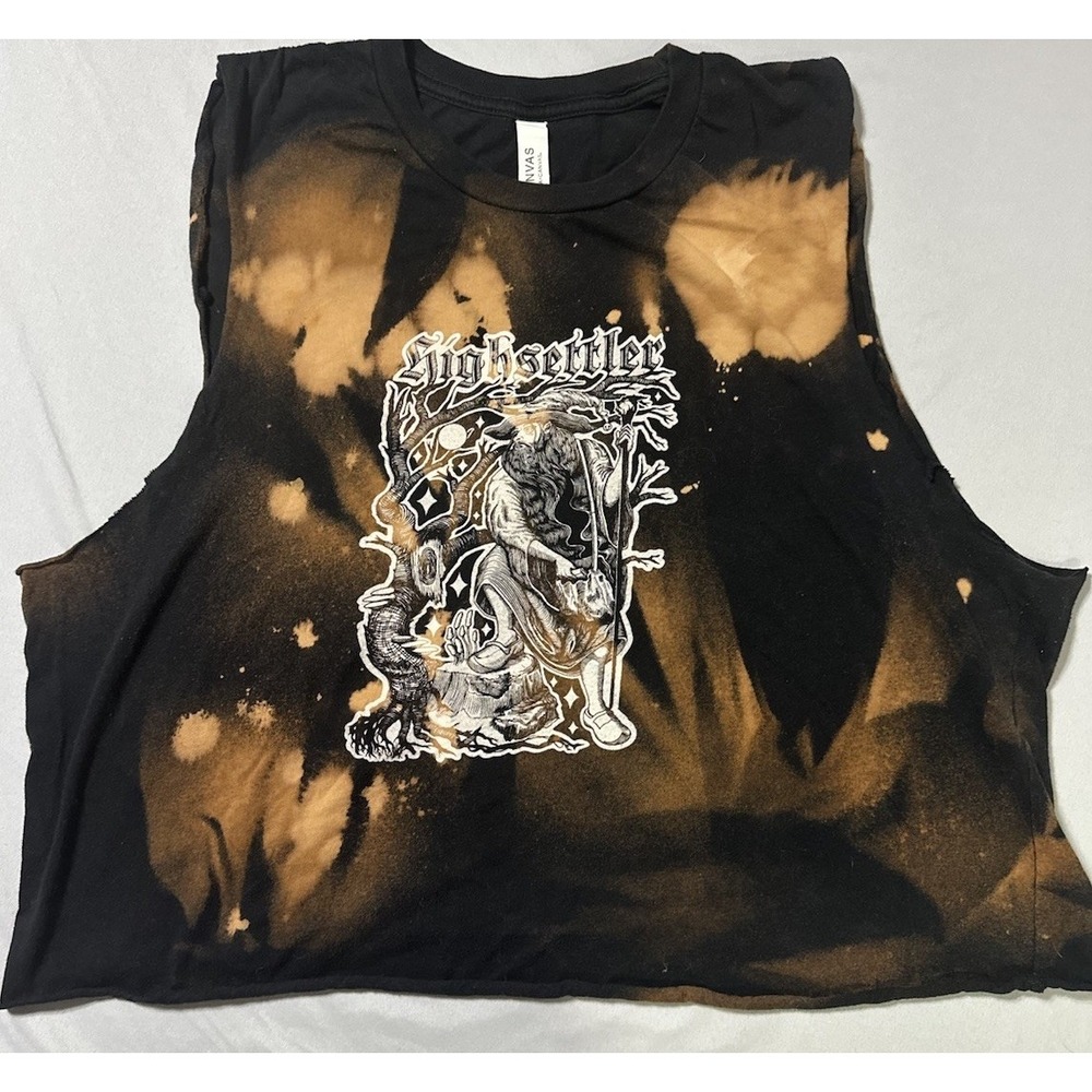 Highsettler Tattoo Graphic Mystical Bleach, Dyed Tank Size Large!   Austin Texas